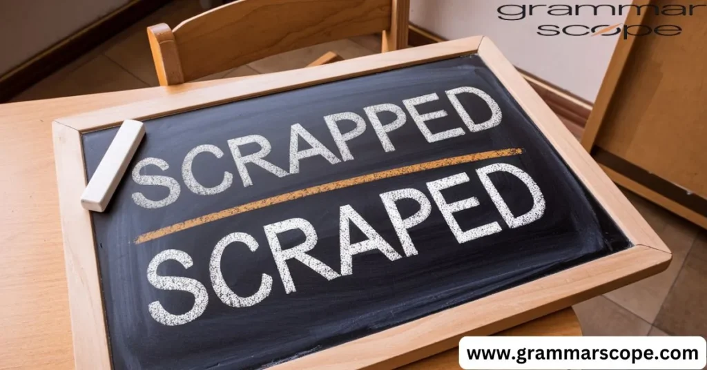 “Scrapped” vs “Scraped”