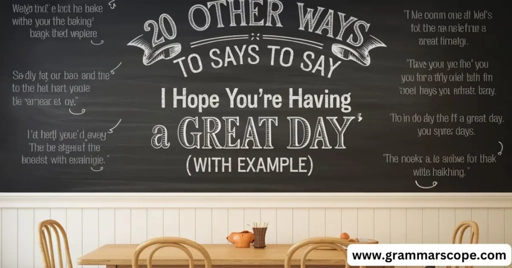 20 Other Ways to Say “I Hope You’re Having a Great Day” (With Example)