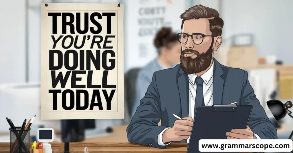 Trust You’re Doing Well Today