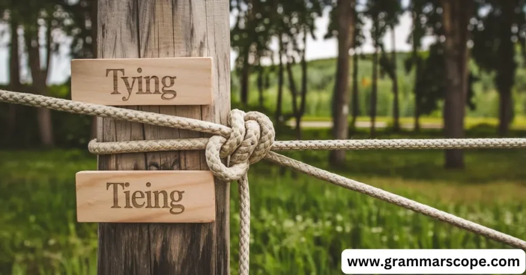 “Tying” or “Tieing”: Which Is Correct?