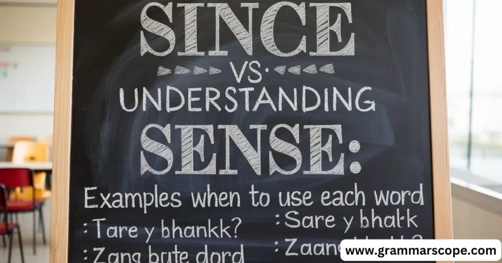 Since vs Sense: Understanding When to Use Each Word