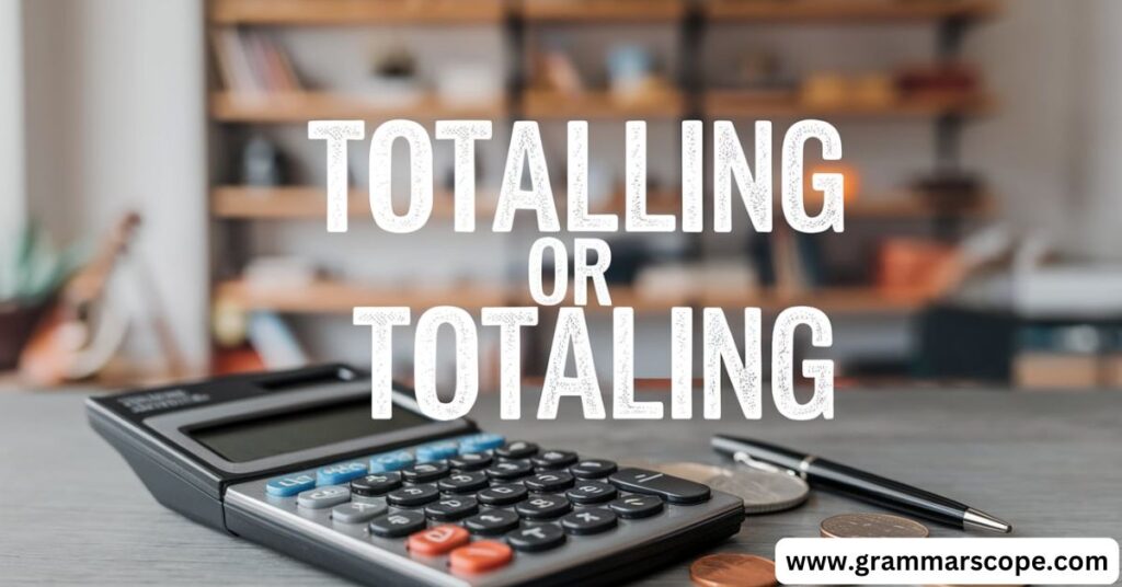 Totalling or Totaling