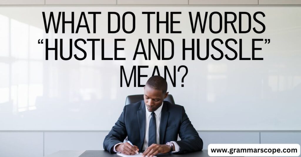 What Do the Words “Hustle” and “Hussle” Mean?