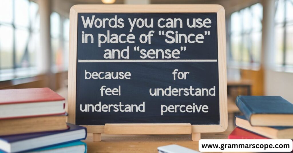 Words You Can Use in Place of “Since” and “Sense”