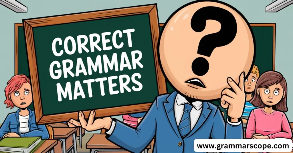 Why Correct Grammar Matters