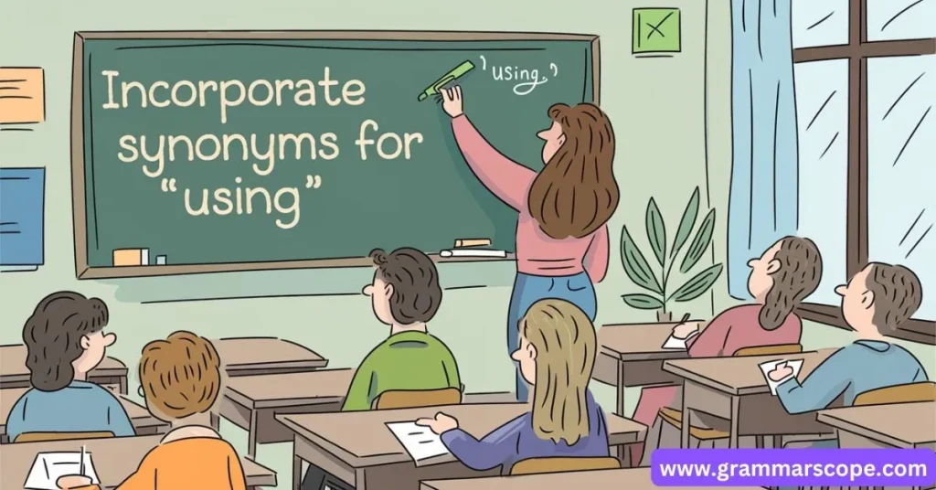 Incorporate Synonyms for “Using”