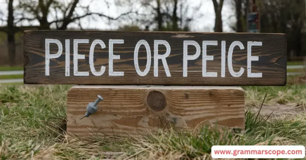 “Piece or Peice’’