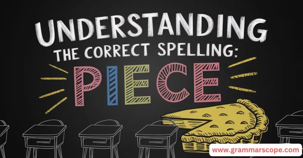 Understanding the Correct Spelling: Piece