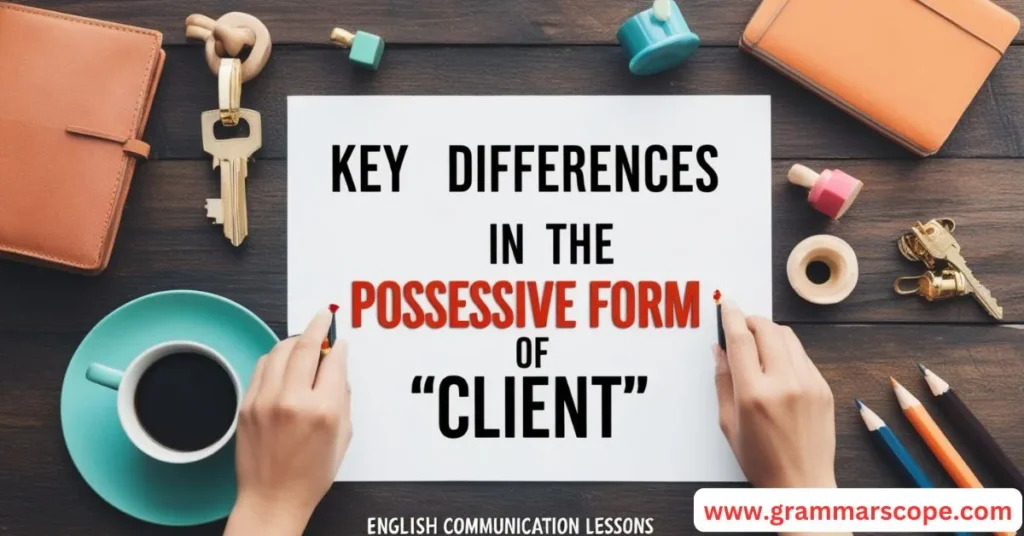 Key Differences in the Possessive Form of “Client”