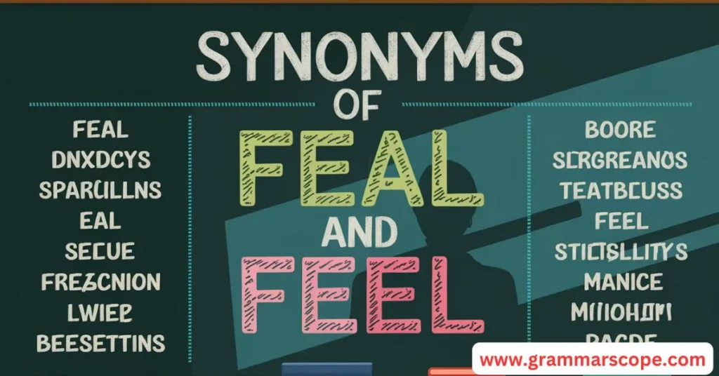 Synonyms of Feal and Feel