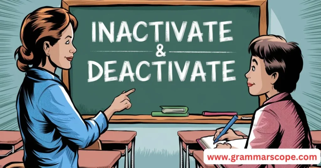 Difference Between Inactivate And Deactivate