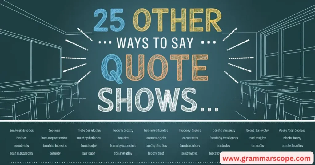 25 Other Ways to Say “This Quote Shows” (With Examples)