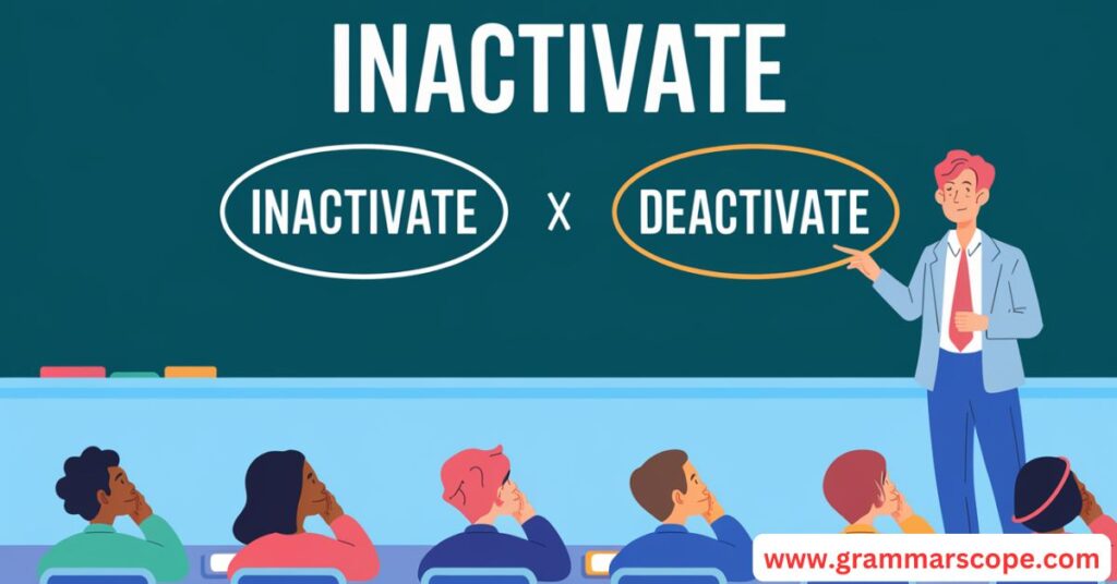 Inactivate And Deactivate: The Key Differences