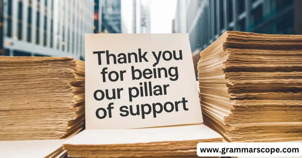 Thank You for Being Our Pillar of Support