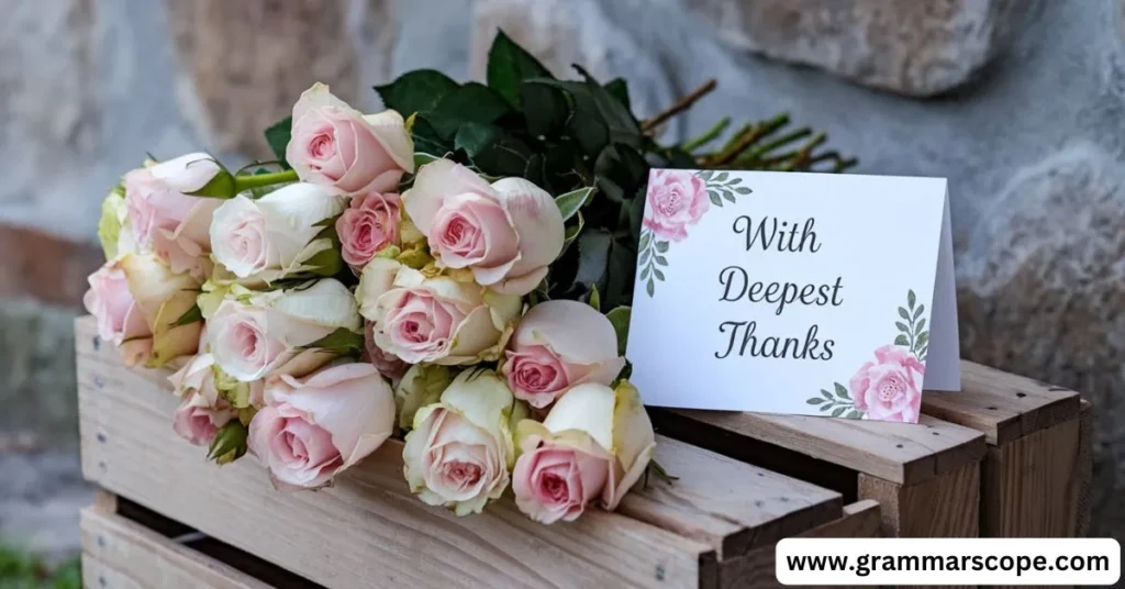 "With deepest thanks"