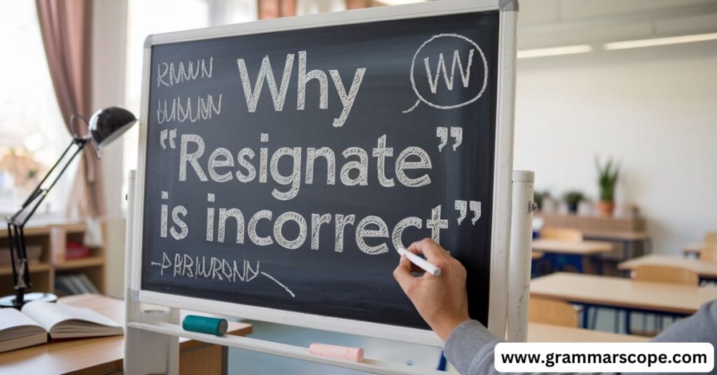 Why “Resignate” Is Incorrect