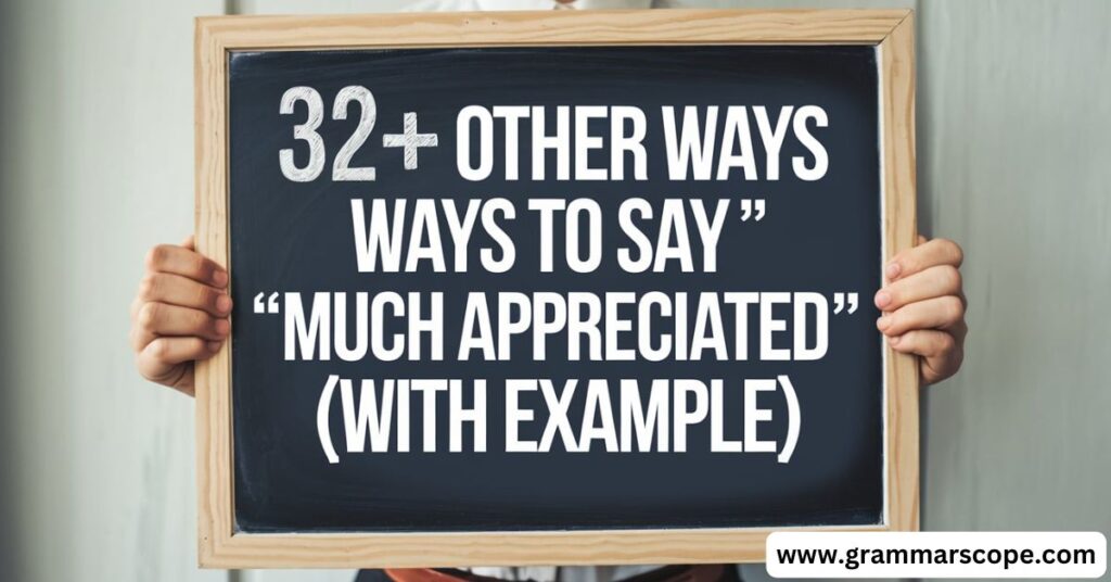 32+ Other Ways to Say "Much Appreciated" (With Example)