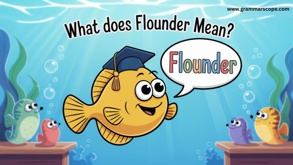 What Does Flounder Mean?