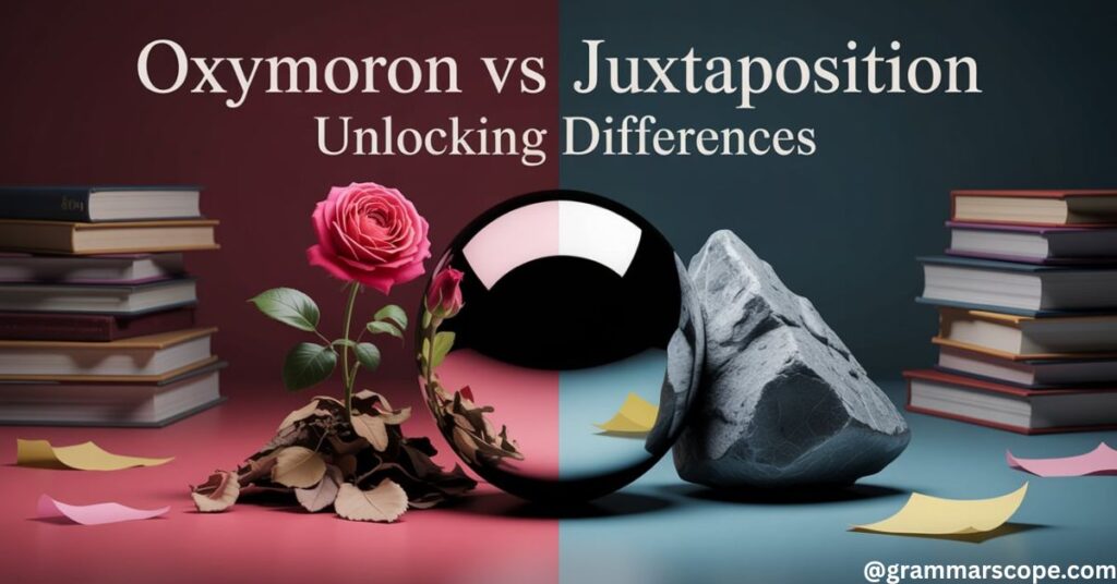oxymoron vs juxtaposition