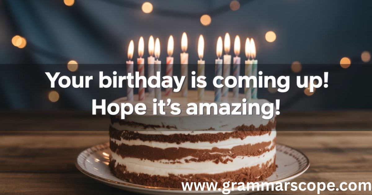 Your Birthday is Coming Up! Hope It’s Amazing!