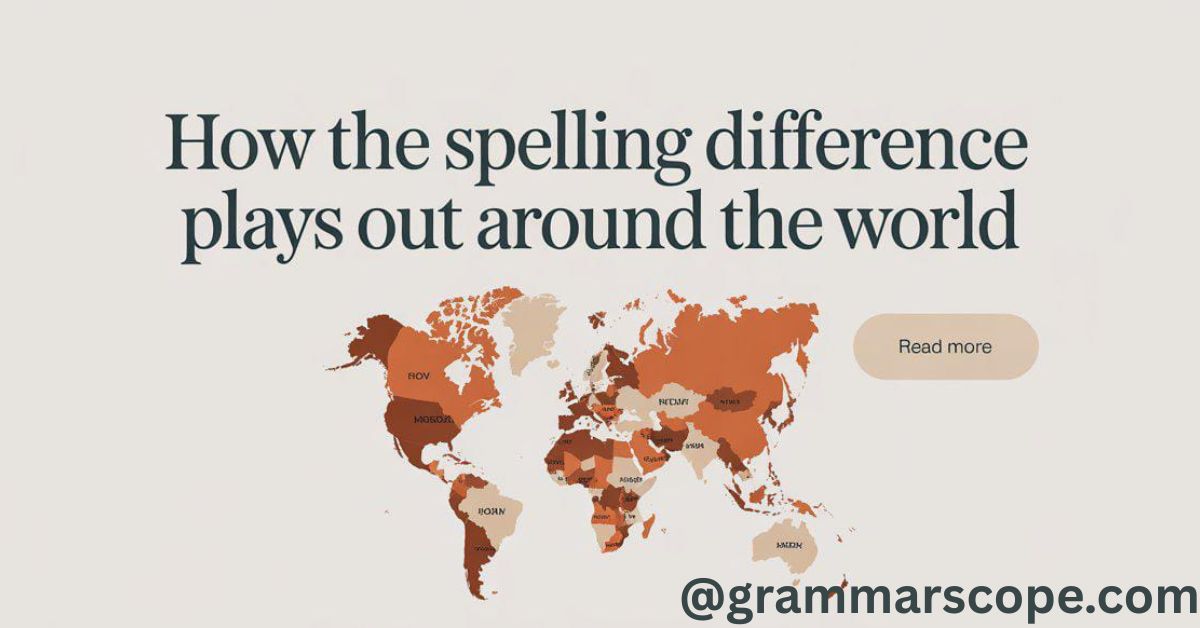 How the Spelling Difference Plays Out Around the World