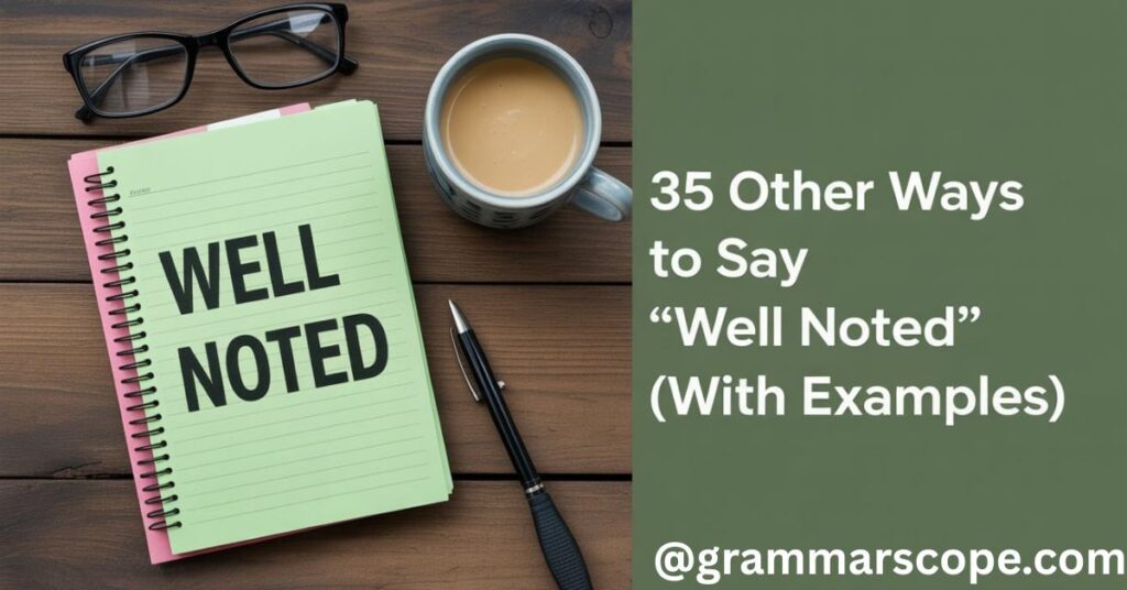 35 Other Ways to Say “Well Noted” (With Examples)