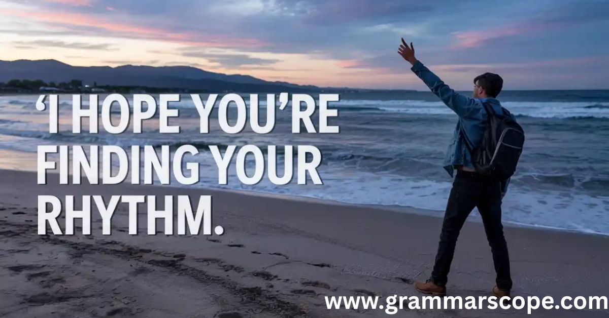 I hope you’re finding your rhythm