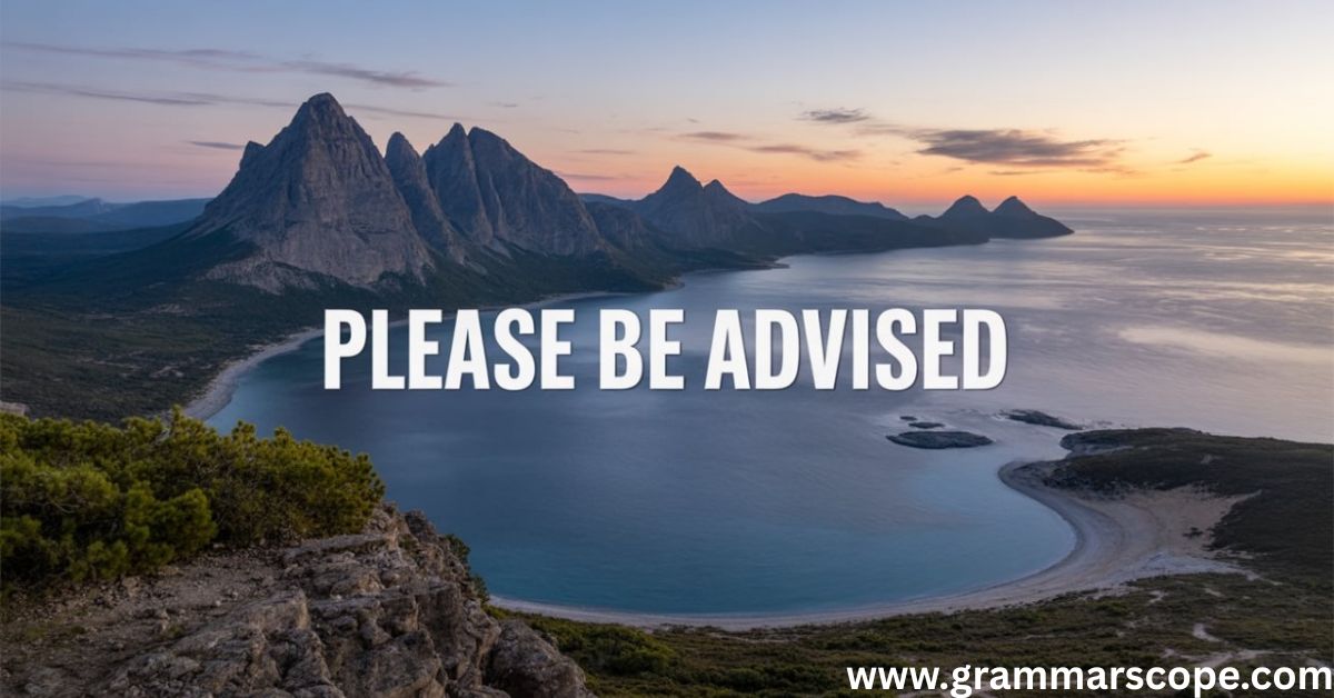 Please Be Advised