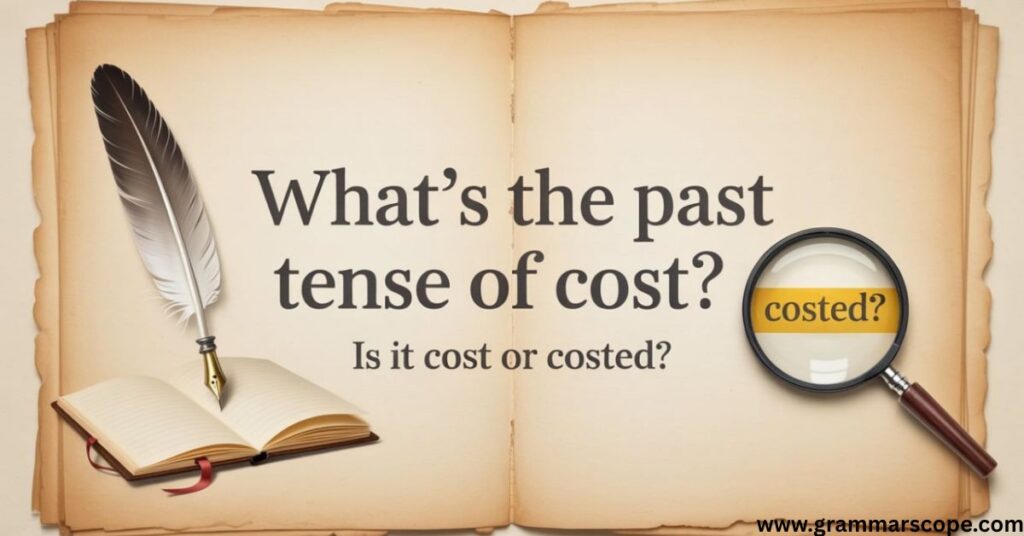 What’s the Past Tense of Cost: Is It Cost or Costed?