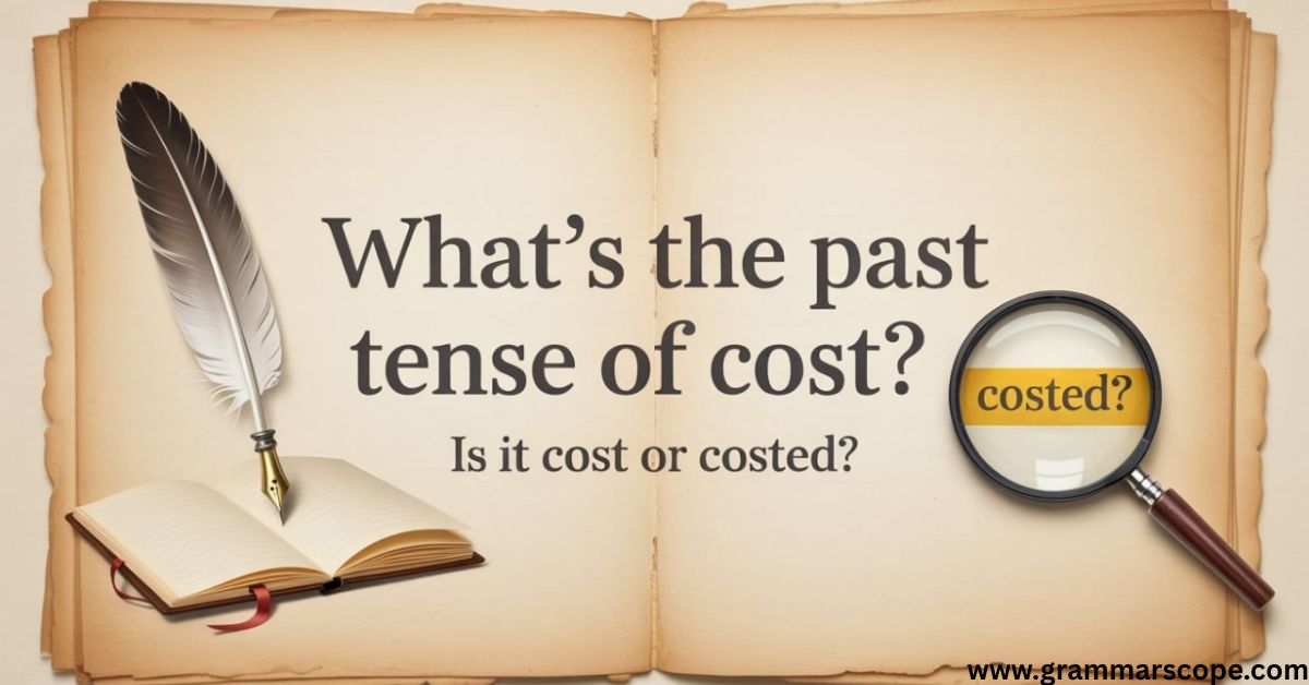 What’s the Past Tense of Cost: Is It Cost or Costed?