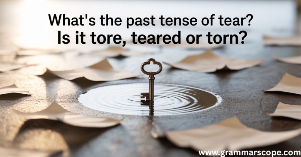 What’s the Past Tense of Tear? Is it Tore, Teared or Torn?