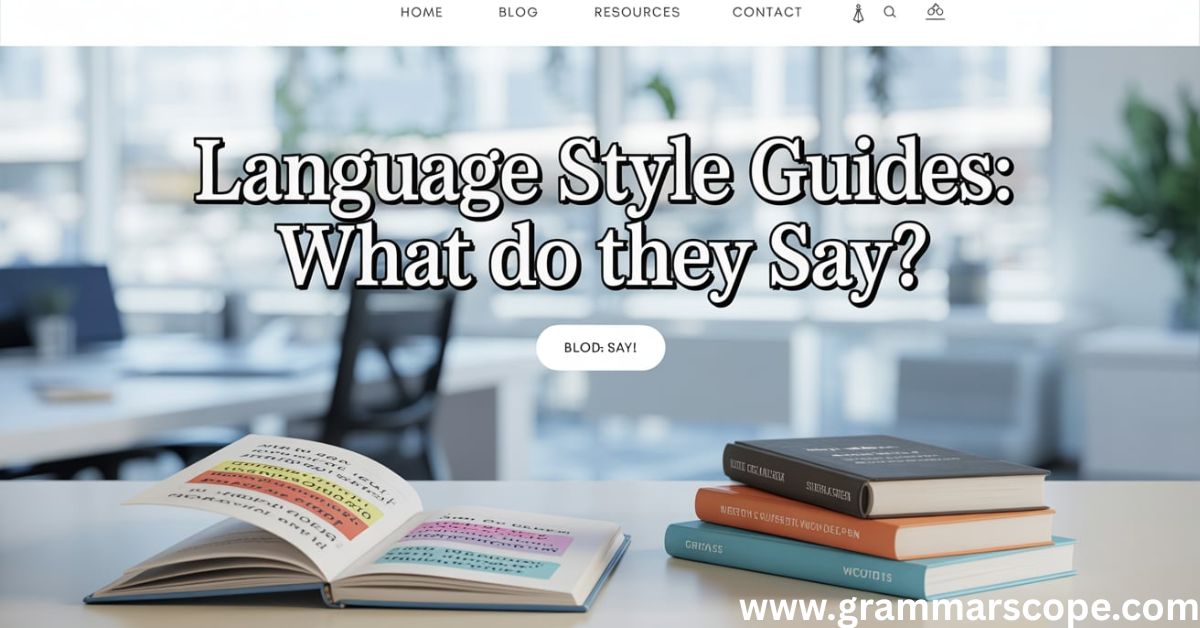 Language Style Guides: What Do They Say?