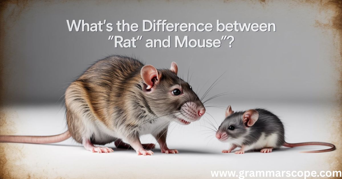 What’s the Difference Between “Rat” and “Mouse”?