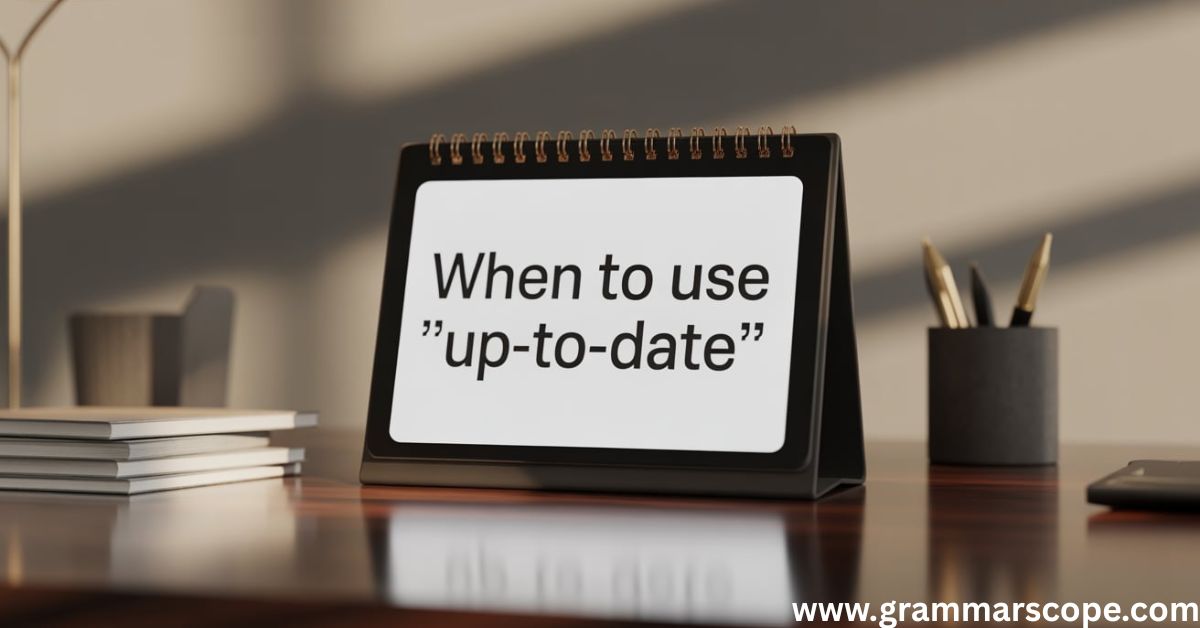 When to Use “Up-to-Date”