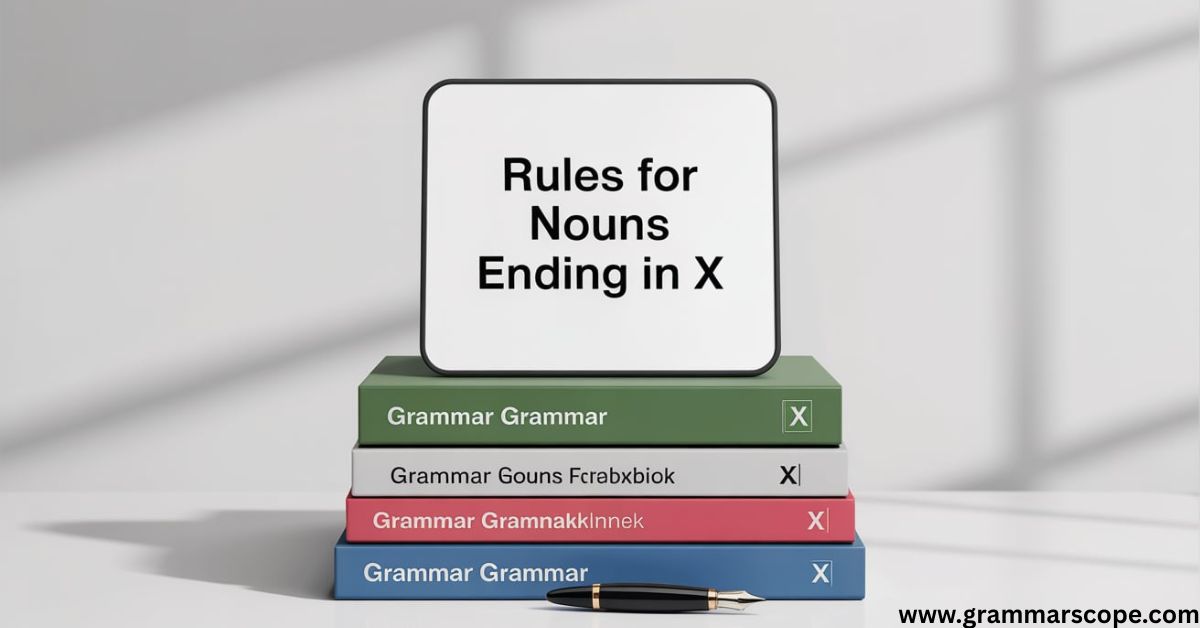 Rules for nouns ending in x