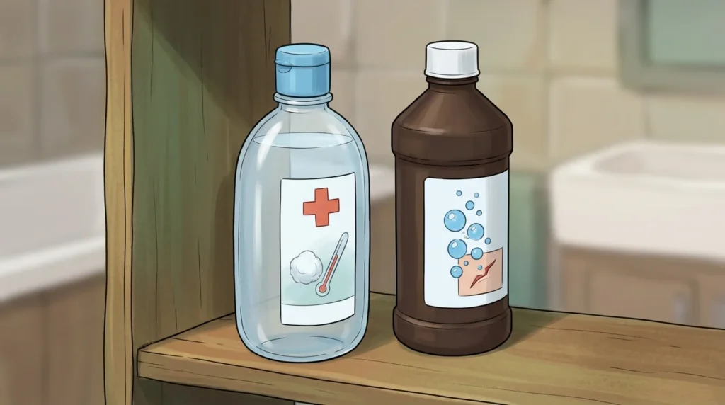 alcohol or peroxide